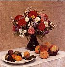 Flowers and Fruit by Henri Fantin-Latour